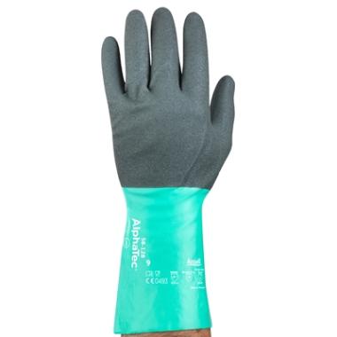 Ansell AlphaTec 58-128 handschoen antraciet/groen