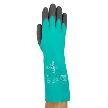 Ansell AlphaTec 58-735 handschoen antraciet/groen