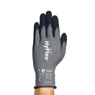 Ansell HyFlex 11-581 handschoen zwart/grijs
