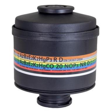 Spasciani 203 UP3 combinatiefilter A2B2E2K2CONOHg-P3 R blauw