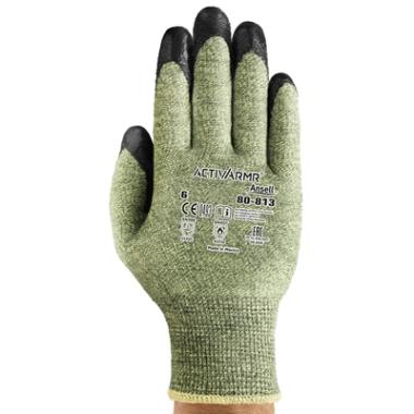 Ansell ActivArmr 80-813 handschoen zwart/groen-geel