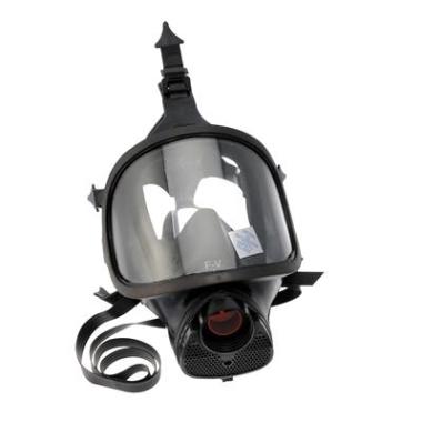 Spasciani TR 82 volgelaatsmasker met veiligheidsglas zwart