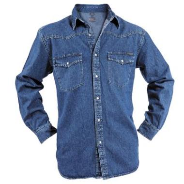 Bram's Paris Brad 2.353/A54 overhemd jeans blauw