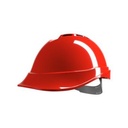MSA V-Gard 200 veiligheidshelm met Push-Key binnenwerk rood