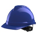 MSA V-Gard 500 geventileerde veiligheidshelm met Fas-Trac III binnenwerk blauw