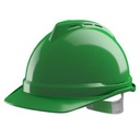 MSA V-Gard 500 ongeventileerde veiligheidshelm met Push-Key binnenwerk groen