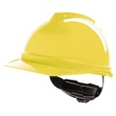 MSA V-Gard 500 ongeventileerde veiligheidshelm met Fas-Trac III binnenwerk geel