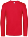 B&C heren t-shirt model E190 long sleeve red