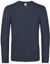 B&C heren t-shirt model E190 long sleeve navy