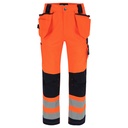 STYX HIGH VIZ BROEK fluo oranje/marineblauw