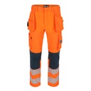 SPECTOR HIGH VIZ BROEK fluo oranje/marineblauw
