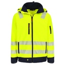GREGOR HIGH VIZ SOFTSHELL JAS fluo geel/marineblauw