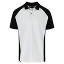 BRABO POLO KORTE MOUWEN wit/zwart