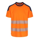 ELIPS HIGH VIZ T-SHIRT KORTE MOUWEN fluo oranje/marineblauw