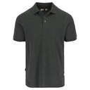 LEVI POLO KORTE MOUWEN donker heather grijs